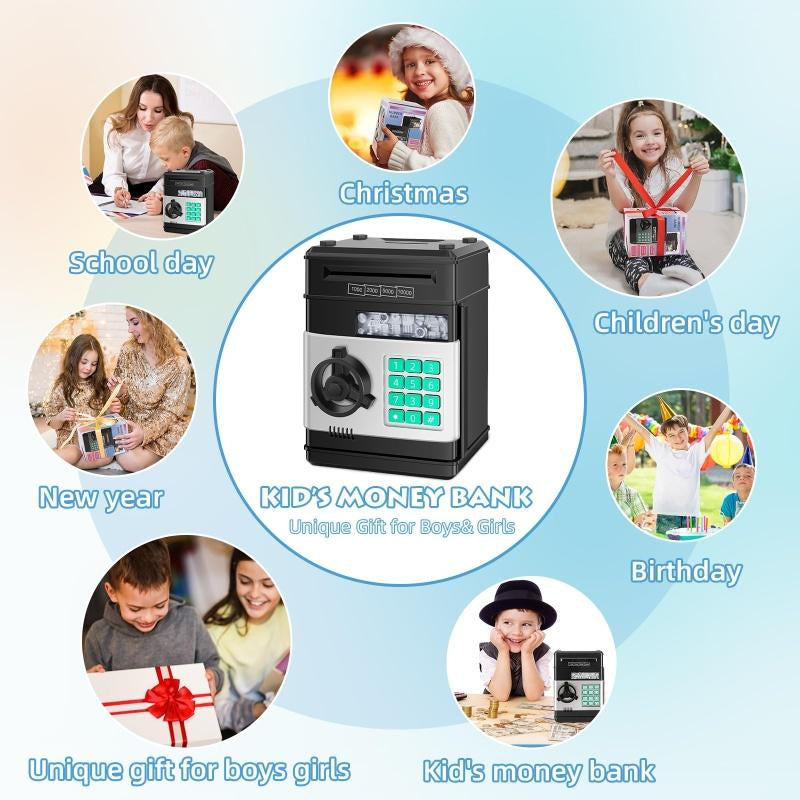 Electronic Piggy Bank - Mini ATM Piggy Bank, ATM Machine Gift, Electronic Code Piggy Bank, Money Safe Box Cash Coin Can Password Code Lock, Best Christmas Gifts, Holiday Gifts