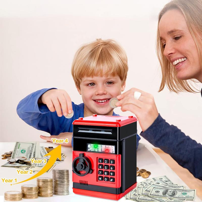 Electronic Piggy Bank - Mini ATM Piggy Bank, ATM Machine Gift, Electronic Code Piggy Bank, Money Safe Box Cash Coin Can Password Code Lock, Best Christmas Gifts, Holiday Gifts