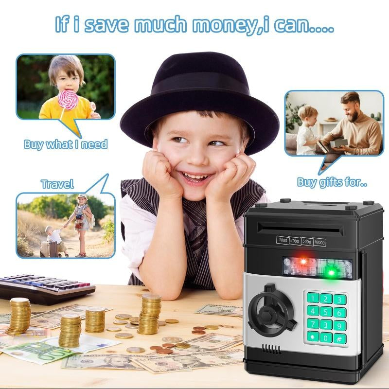 Electronic Piggy Bank - Mini ATM Piggy Bank, ATM Machine Gift, Electronic Code Piggy Bank, Money Safe Box Cash Coin Can Password Code Lock, Best Christmas Gifts, Holiday Gifts