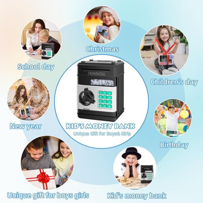 Electronic Piggy Bank - Mini ATM Piggy Bank, ATM Machine Gift, Electronic Code Piggy Bank, Money Safe Box Cash Coin Can Password Code Lock, Best Christmas Gifts, Holiday Gifts