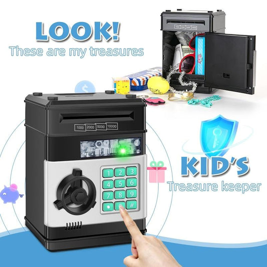 Electronic Piggy Bank - Mini ATM Piggy Bank, ATM Machine Gift, Electronic Code Piggy Bank, Money Safe Box Cash Coin Can Password Code Lock, Best Christmas Gifts, Holiday Gifts