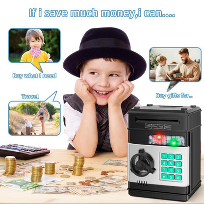 Electronic Piggy Bank - Mini ATM Piggy Bank, ATM Machine Gift, Electronic Code Piggy Bank, Money Safe Box Cash Coin Can Password Code Lock, Best Christmas Gifts, Holiday Gifts